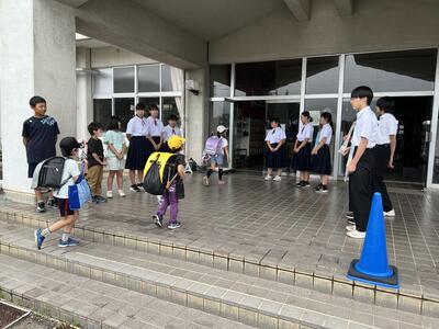 奥沢小あいさつ運動